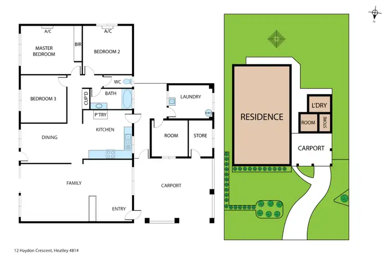 Floorplan of Homely house listing, 12 Haydon Crescent, Heatley QLD 4814