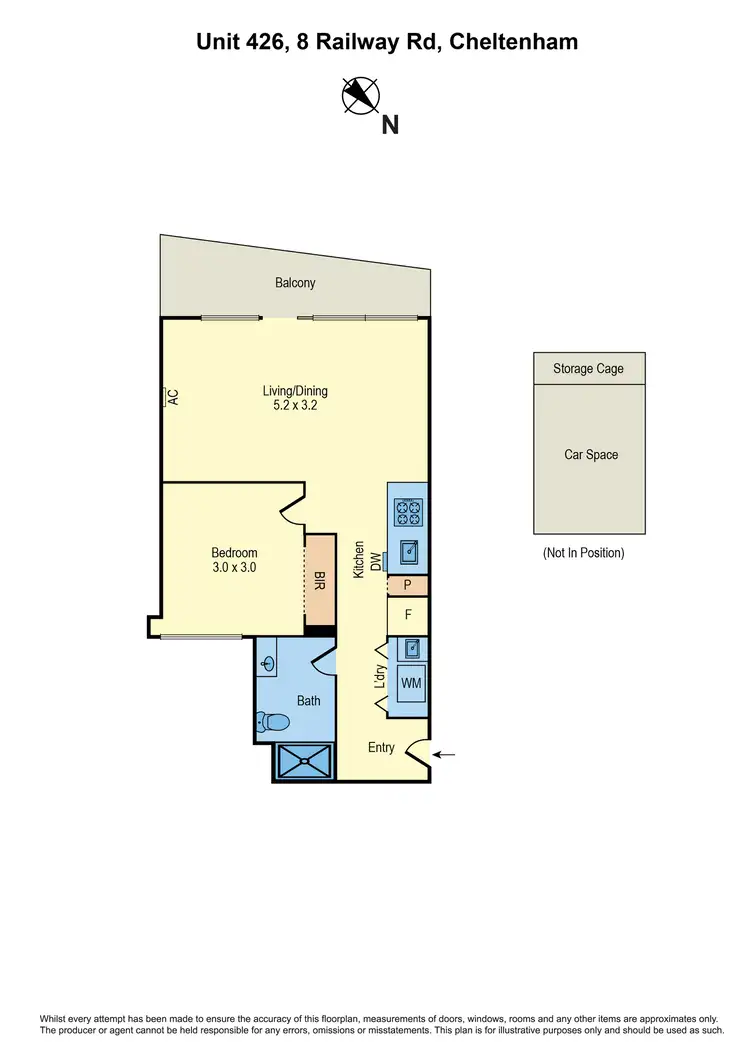 Floorplan of Homely apartment listing, 426/8 Railway Road, Cheltenham VIC 3192