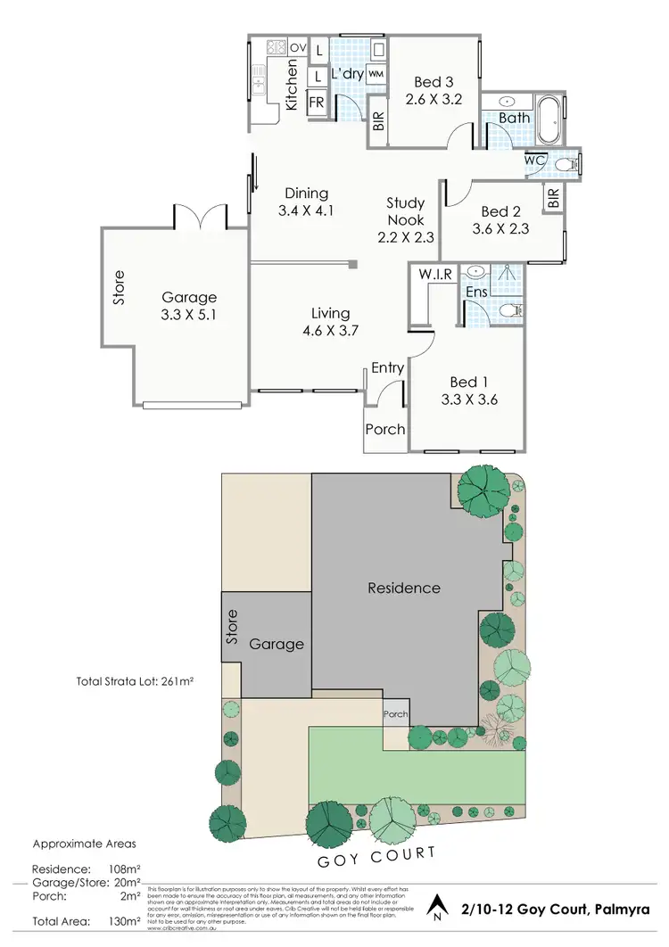 Floorplan of Homely house listing, 2/10-12 Goy Court, Palmyra WA 6157