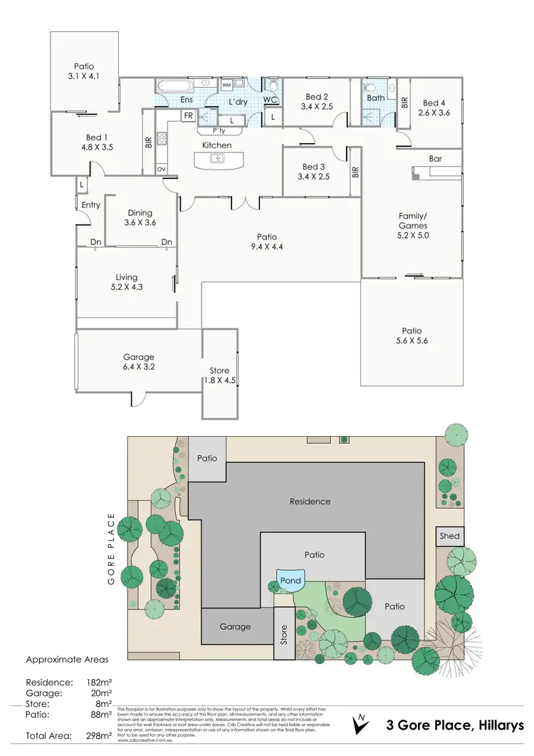 Floorplan of Homely house listing, 3 Gore Place, Hillarys WA 6025