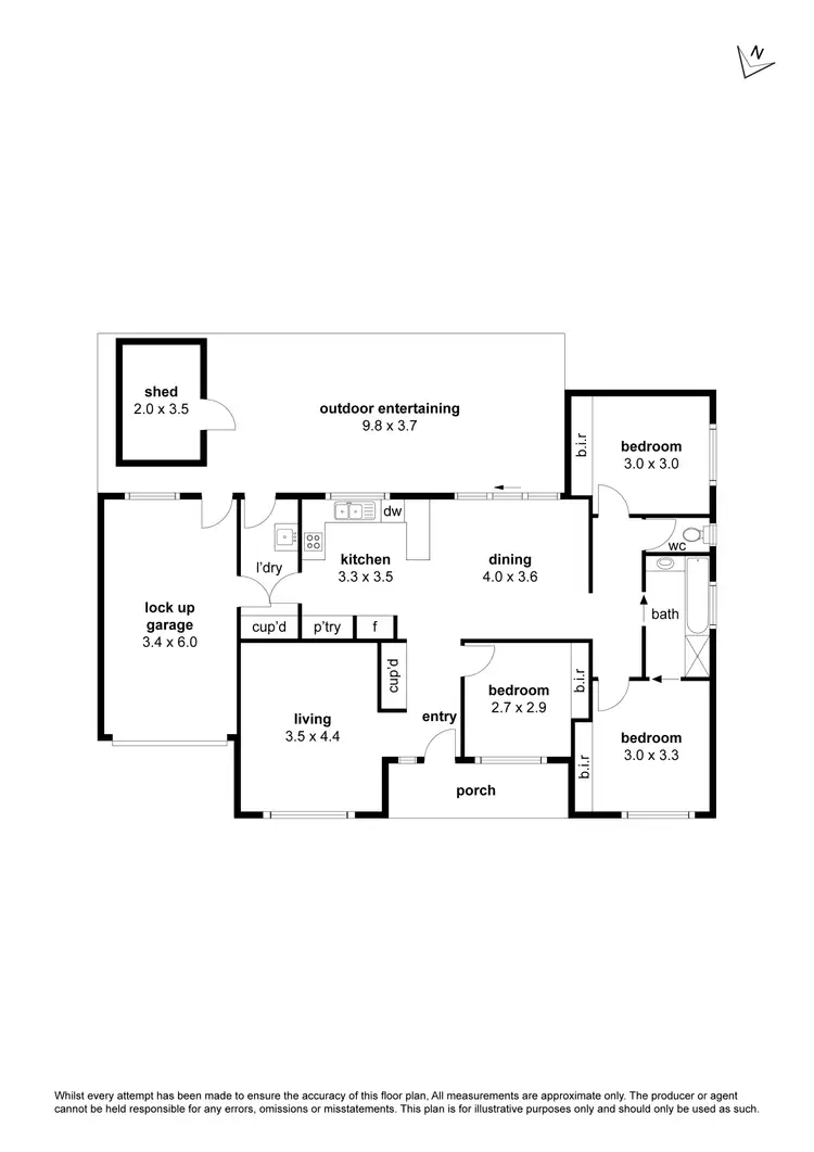 Floorplan of Homely unit listing, 3 Morrow Street, Altona VIC 3018