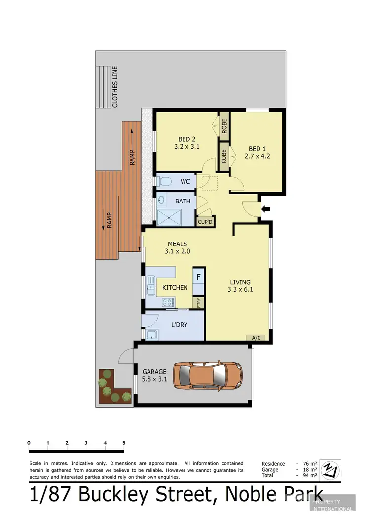 Floorplan of Homely unit listing, 1/87 Buckley St, Noble Park VIC 3174