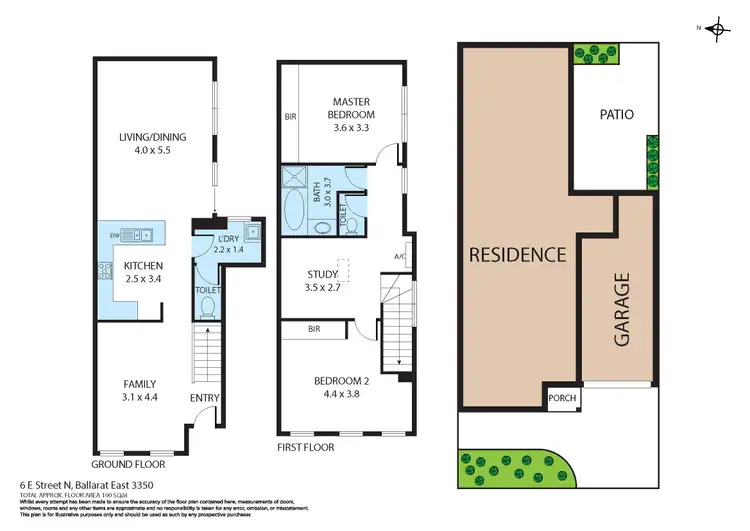 Floorplan of Homely house listing, 6 East Street North, Ballarat East VIC 3350