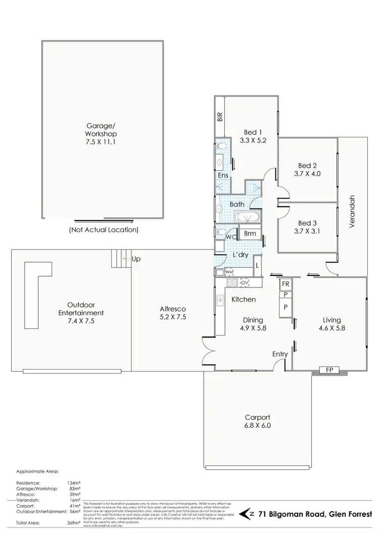 Floorplan of Homely house listing, 71 Bilgoman Road, Glen Forrest WA 6071