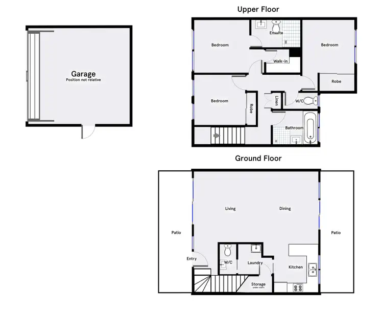 Floorplan of Homely townhouse listing, 2/17 Billabong Street, Lawson ACT 2617