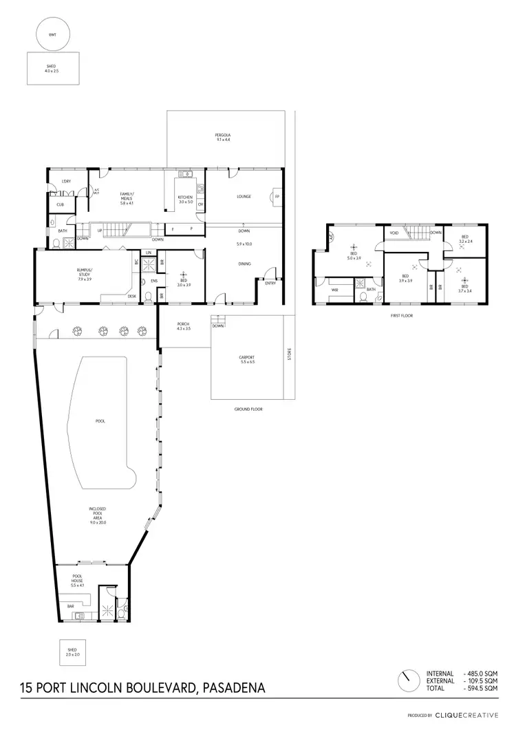 Floorplan of Homely house listing, 15 Port Lincoln Boulevard, Pasadena SA 5042