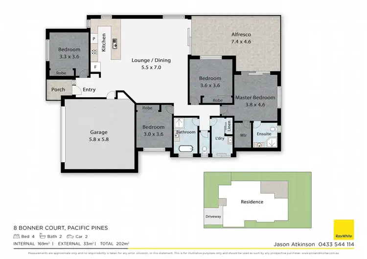 Floorplan of Homely house listing, 8 Bonner Court, Pacific Pines QLD 4211