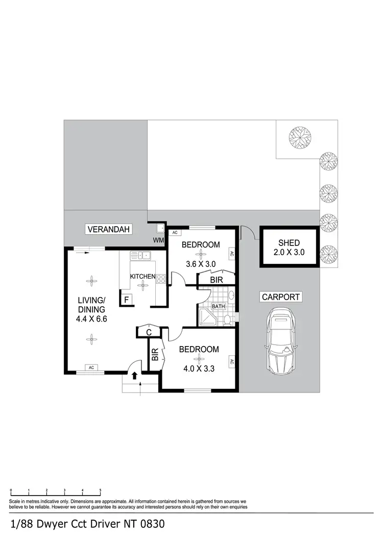 Floorplan of Homely house listing, 1/88 Dwyer Circuit, Driver NT 830