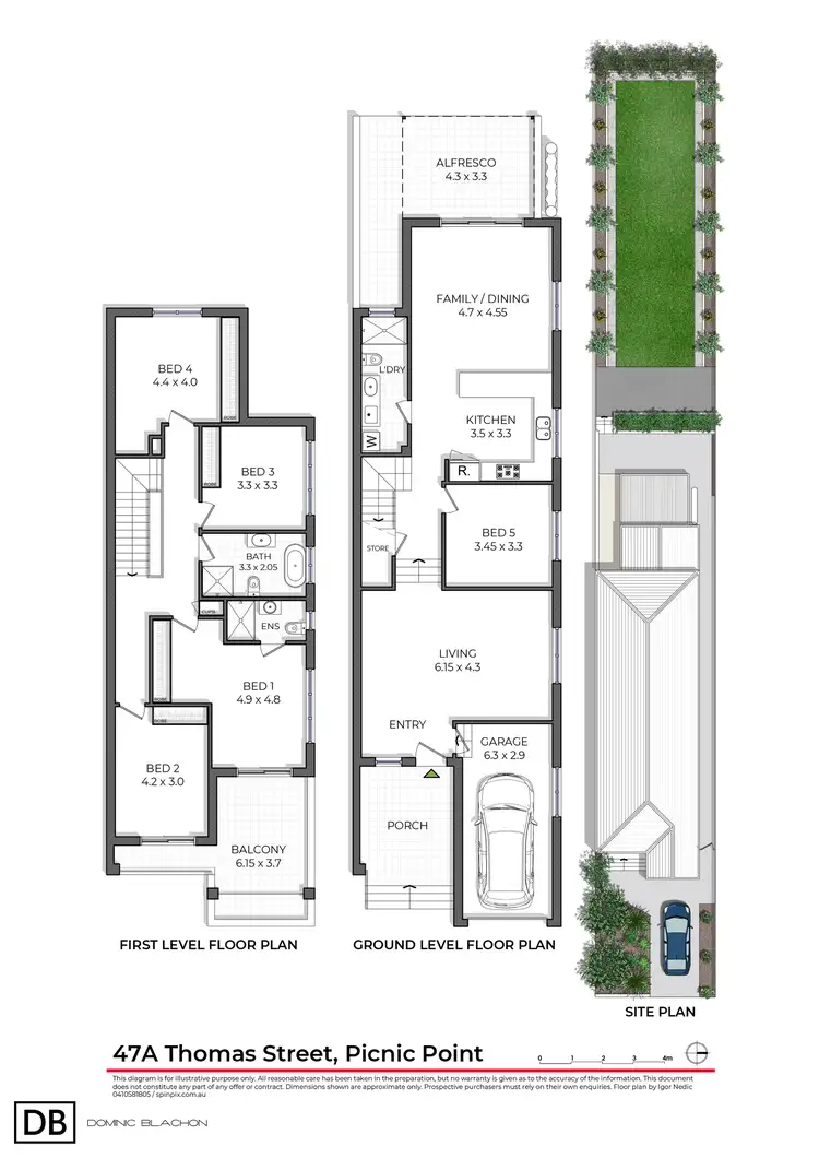 Floorplan of Homely semi-detached listing, 47a Thomas Street, Picnic Point NSW 2213