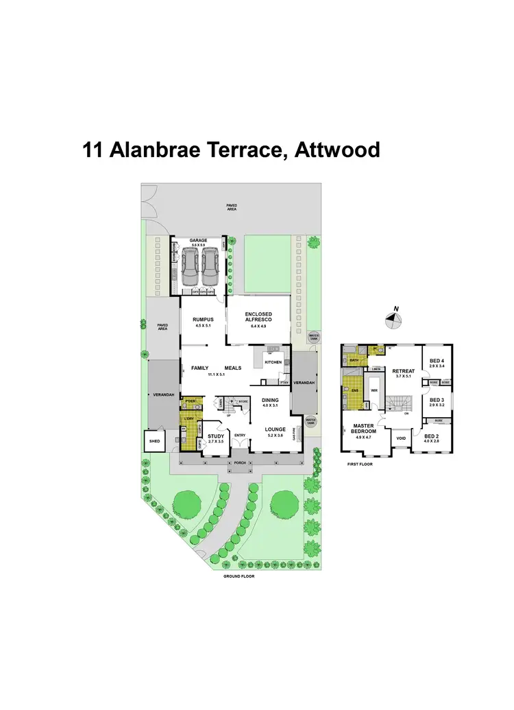Floorplan of Homely house listing, 11 Alanbrae Terrace, Attwood VIC 3049
