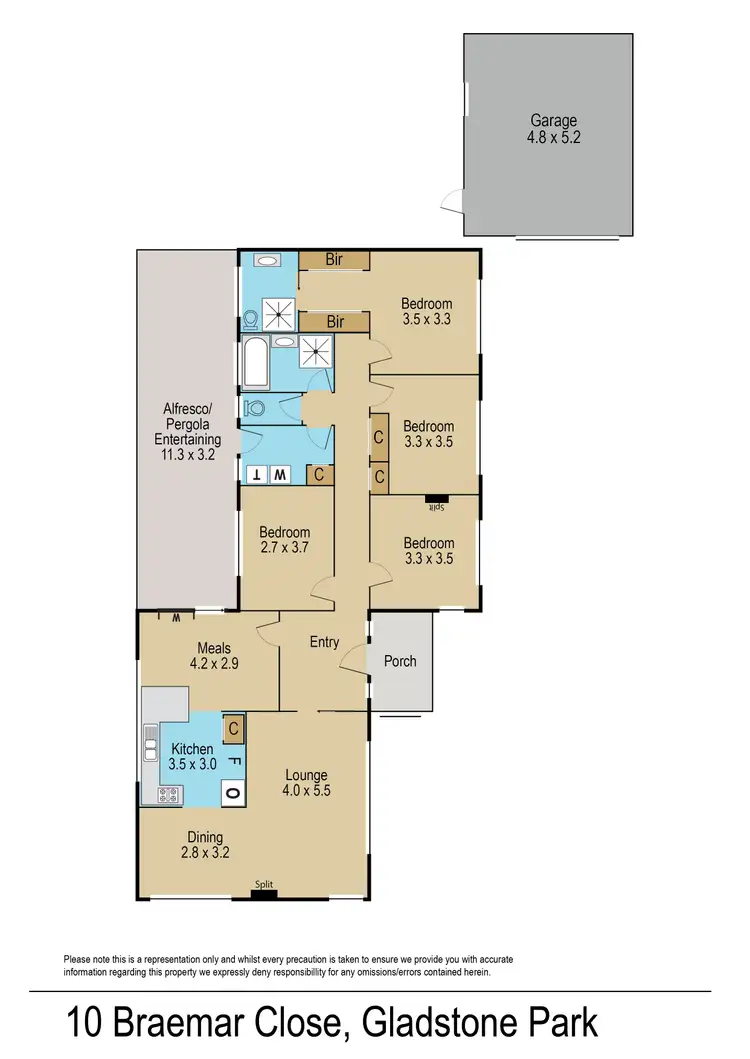 Floorplan of Homely house listing, 10 Braemar Close, Gladstone Park VIC 3043
