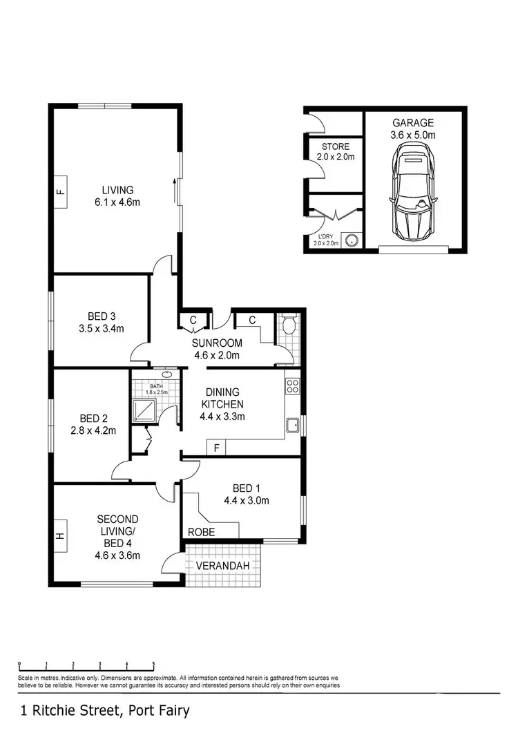 Floorplan of Homely house listing, 1 Ritchie Court, Port Fairy VIC 3284