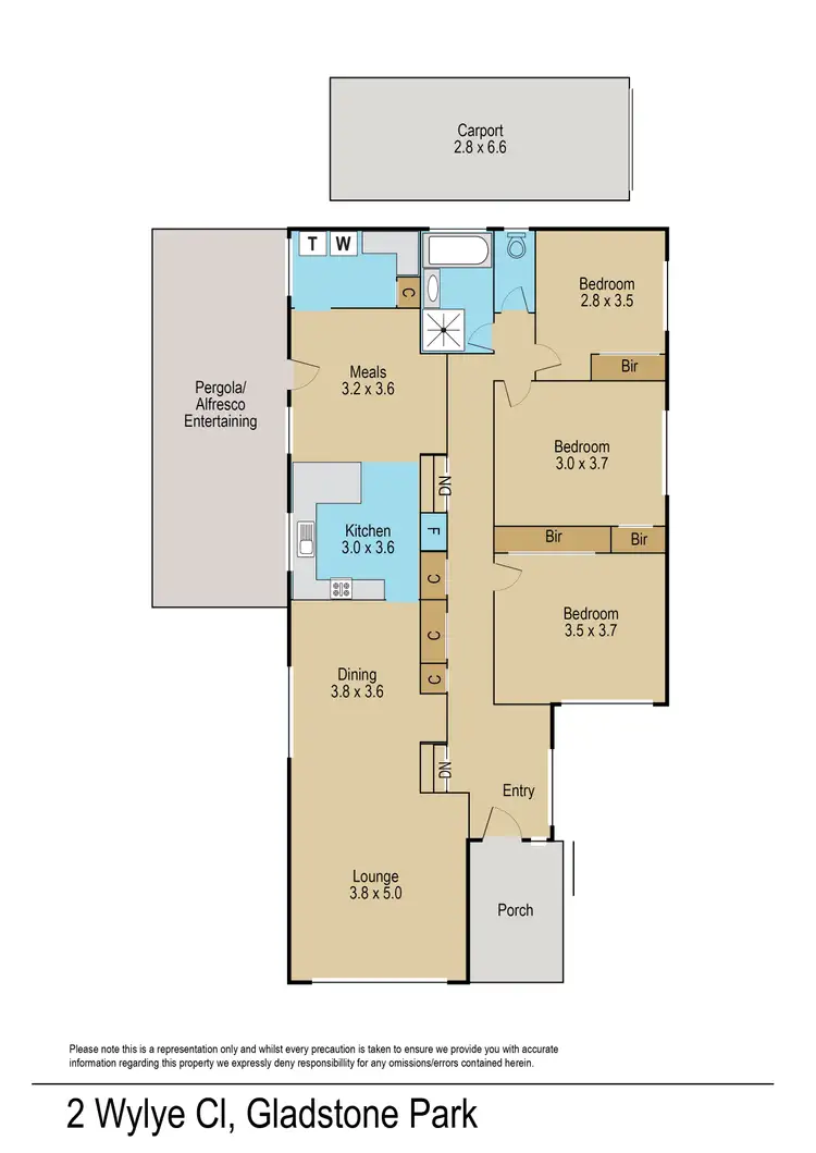 Floorplan of Homely house listing, 2 Wylye Close, Gladstone Park VIC 3043