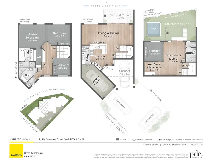 Floorplan of Homely townhouse listing, 3/20 Comore Drive, Varsity Lakes QLD 4227