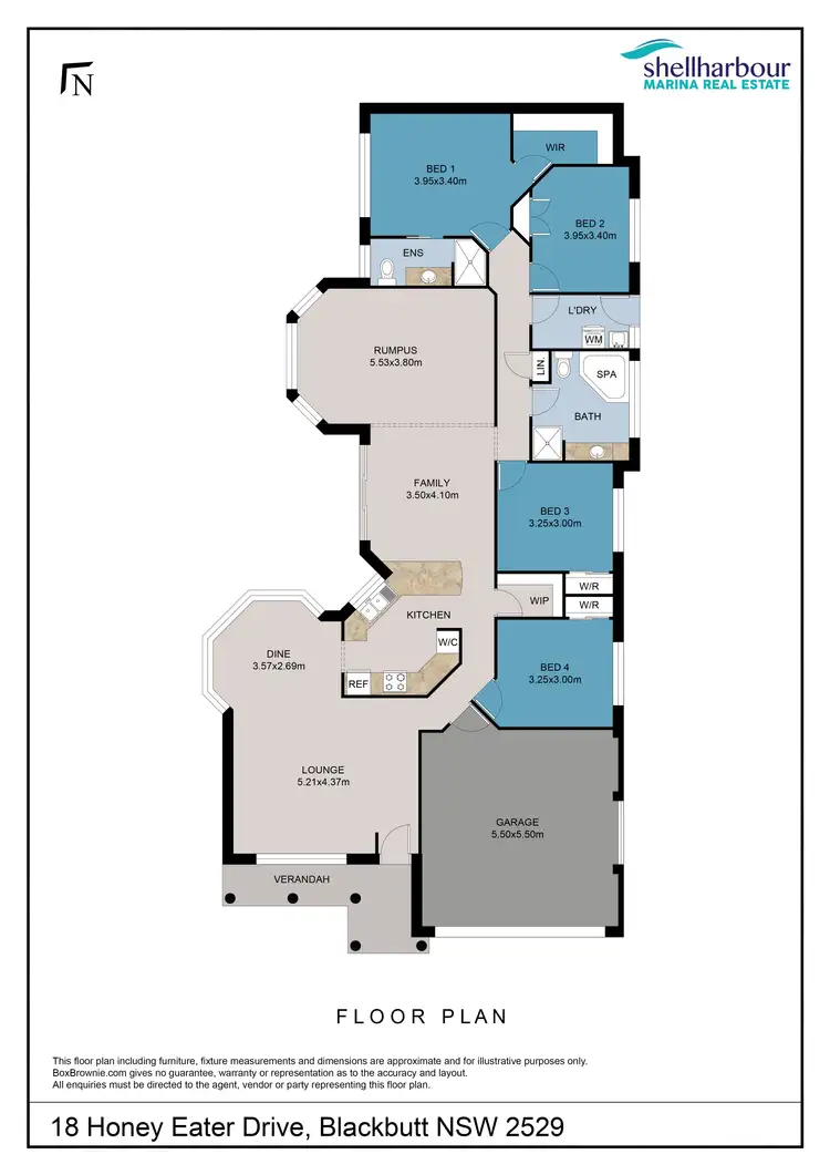 Floorplan of Homely house listing, 18 Honey Eater Drive, Blackbutt NSW 2529