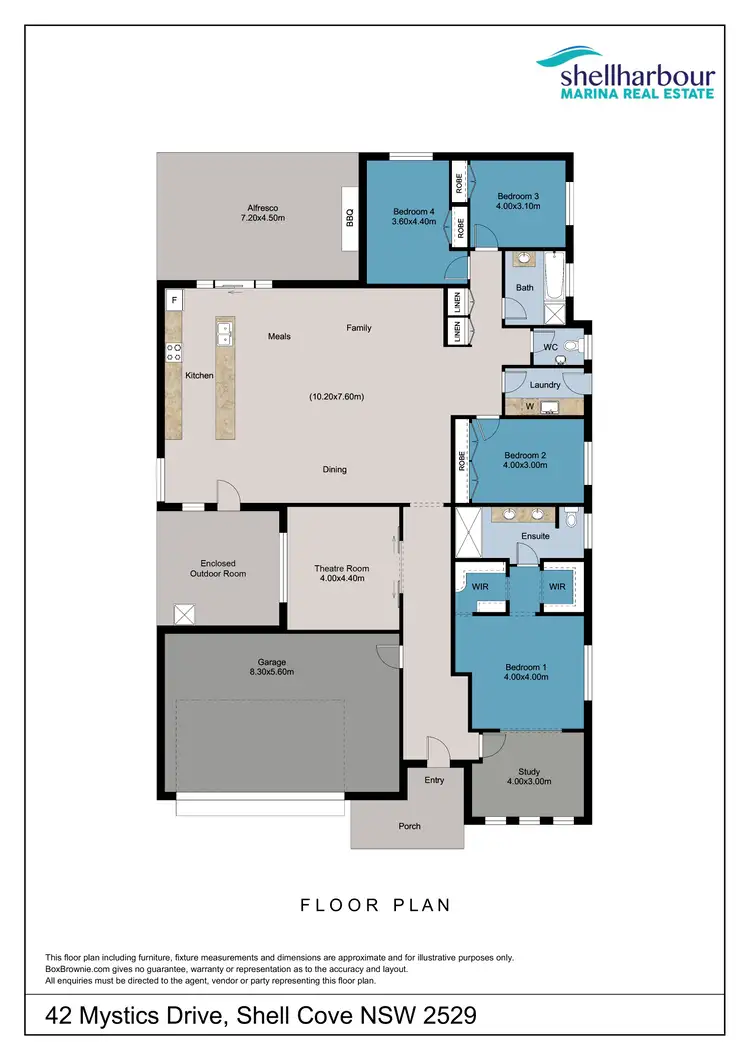 Floorplan of Homely house listing, 42 Mystics Drive, Shell Cove NSW 2529