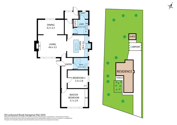 Floorplan of Homely house listing, 50 Lockwood Road, Kangaroo Flat VIC 3555