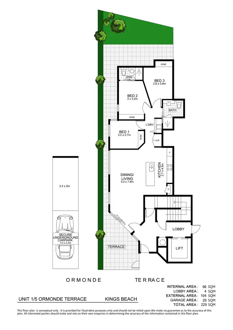 Floorplan of Homely apartment listing, 1/5 Ormonde Tce, Kings Beach QLD 4551