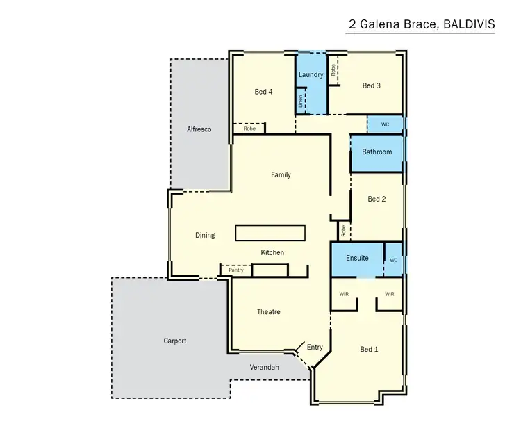 Floorplan of Homely house listing, 2 Galena Brace, Baldivis WA 6171