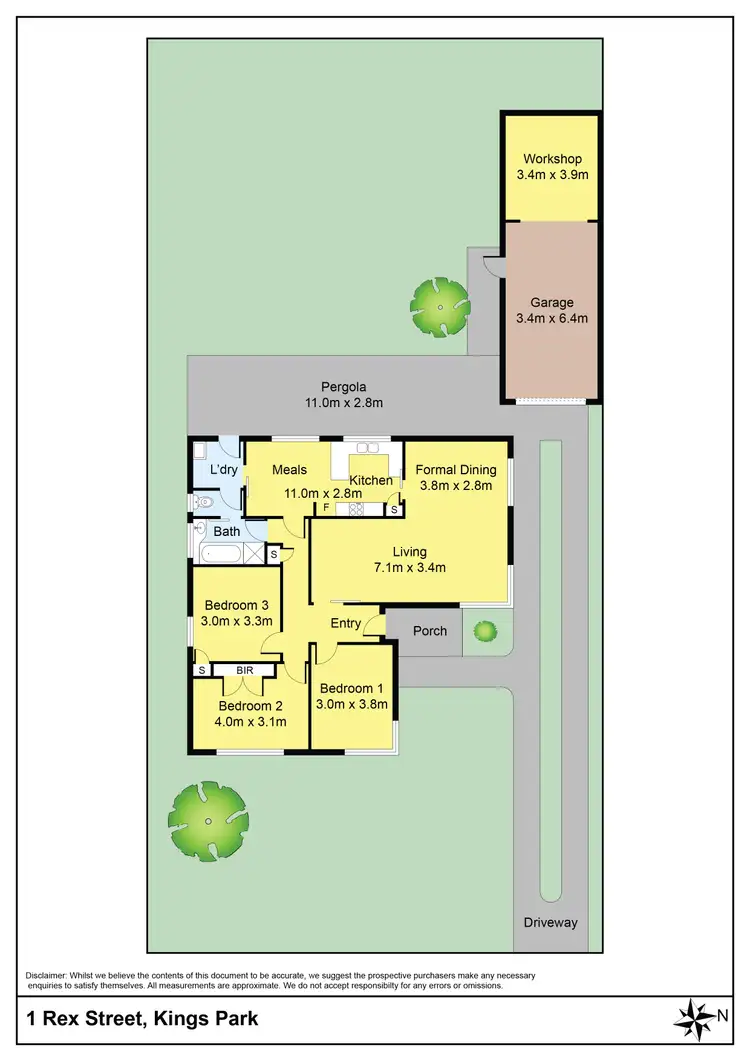 Floorplan of Homely house listing, 1 Rex Street, Kings Park VIC 3021