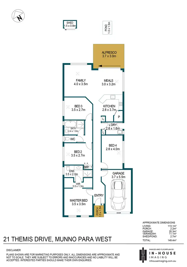 Floorplan of Homely house listing, 21 Themis Drive, Munno Para West SA 5115