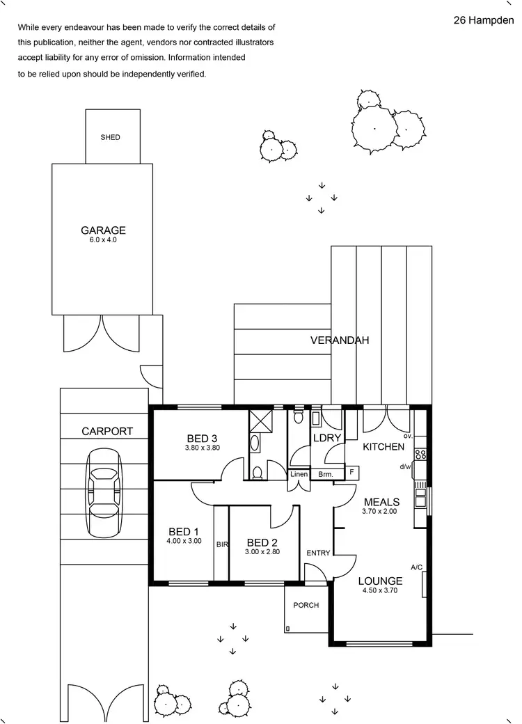 Floorplan of Homely house listing, 26 Hampden Street, Firle SA 5070