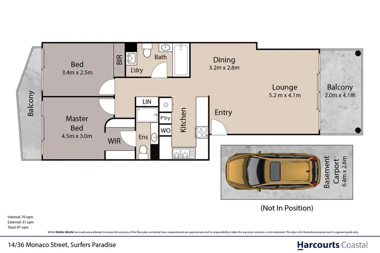 Floorplan of Homely apartment listing, 14/36-40 Monaco Street, Surfers Paradise QLD 4217