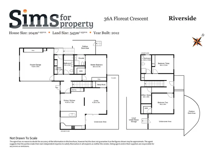 Floorplan of Homely house listing, 36a Floreat Crescent, Trevallyn TAS 7250