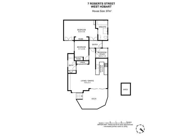 Floorplan of Homely house listing, 7 Roberts Street, West Hobart TAS 7000
