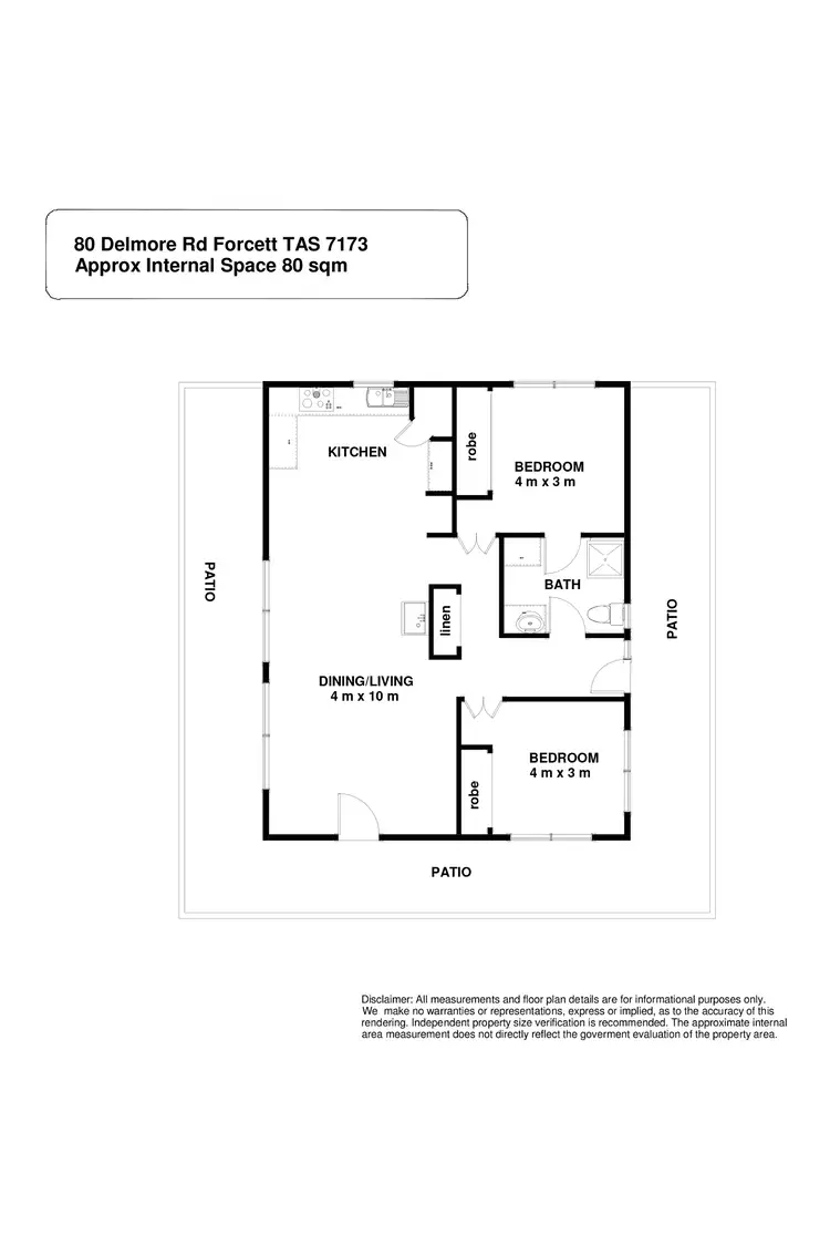 Floorplan of Homely house listing, 80 Delmore Road, Forcett TAS 7173