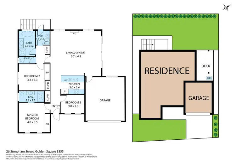 Floorplan of Homely house listing, 26 Stoneham Street, Golden Square VIC 3555