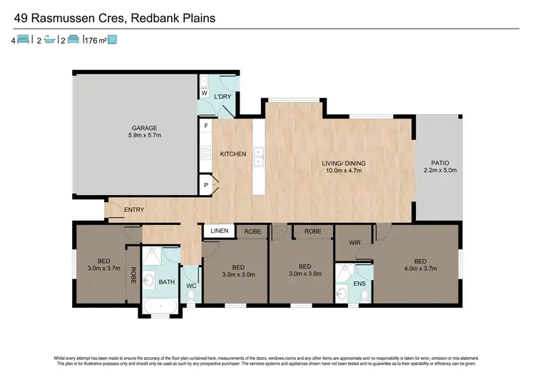 Floorplan of Homely house listing, 49 Rasmussen Crescent, Redbank Plains QLD 4301