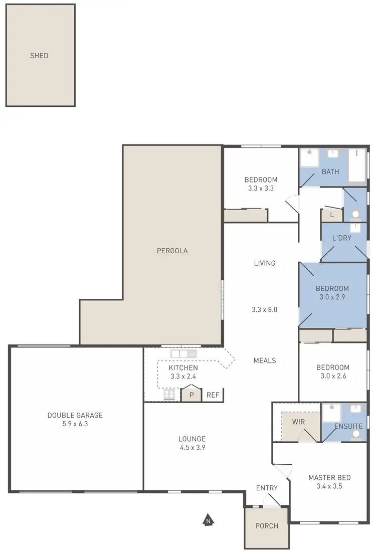 Floorplan of Homely house listing, 14 Sharrock Close, Caroline Springs VIC 3023