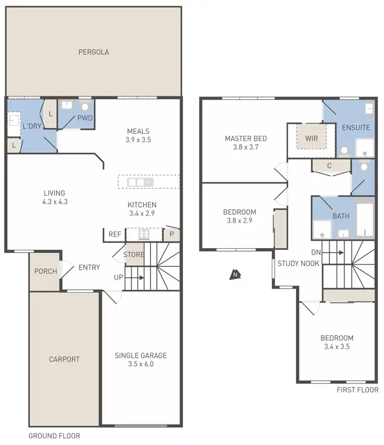 Floorplan of Homely townhouse listing, 19 Callista Circuit, Taylors Hill VIC 3037