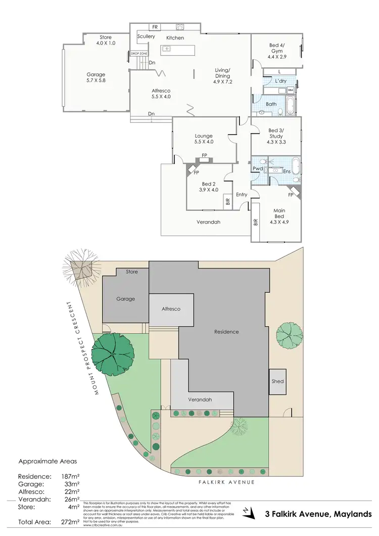 Floorplan of Homely house listing, 3 Falkirk Avenue, Maylands WA 6051