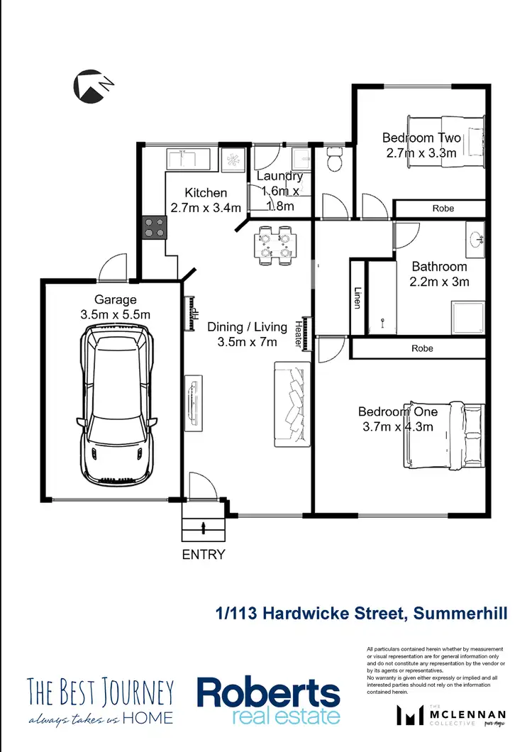 Floorplan of Homely house listing, 1/113 Hardwick Street, Summerhill TAS 7250
