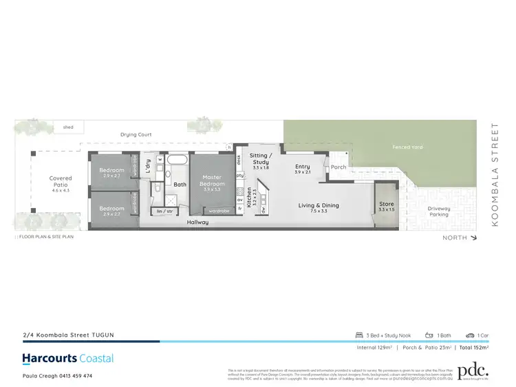 Floorplan of Homely semi-detached listing, 2/4 Koombala Street, Tugun QLD 4224