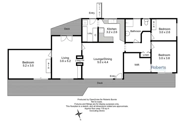 Floorplan of Homely house listing, 13 Wattle Avenue, Emu Heights TAS 7320