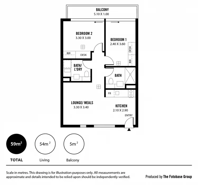 Floorplan of Homely apartment listing, 502/235-237 Pirie Street, Adelaide SA 5000