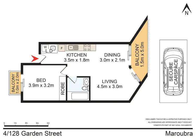 Floorplan of Homely apartment listing, 4/128 Garden Street, Maroubra NSW 2035
