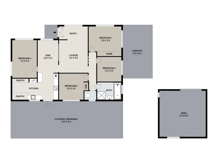 Floorplan of Homely house listing, 44 Newhaven Street, Alexandra Hills QLD 4161