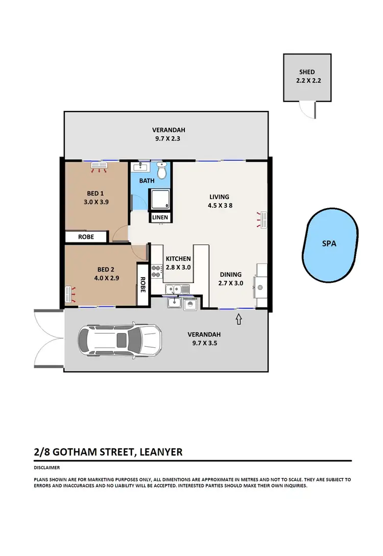 Floorplan of Homely house listing, 2/8 Gotham Street, Leanyer NT 812