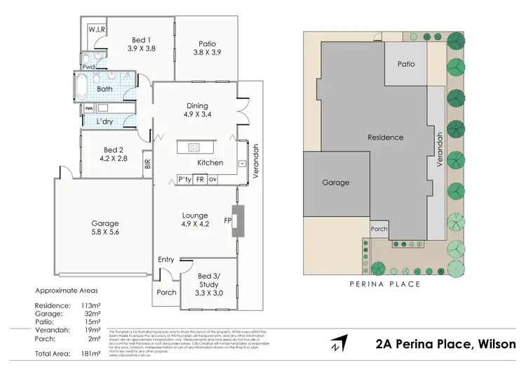 Floorplan of Homely house listing, 2A Perina Place, Wilson WA 6107