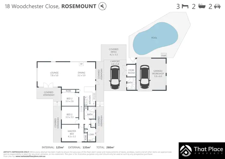 Floorplan of Homely house listing, 18 Woodchester Close, Rosemount QLD 4560