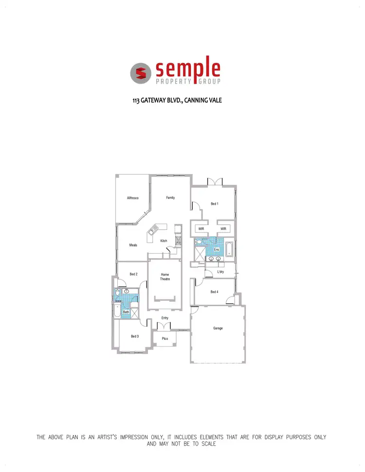 Floorplan of Homely house listing, 113 Gateway Boulevard, Canning Vale WA 6155