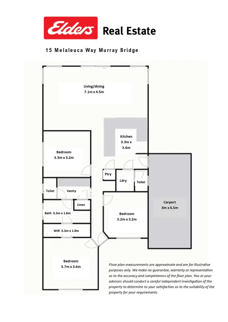Floorplan of Homely house listing, 15 Melaleuca Way, Murray Bridge SA 5253