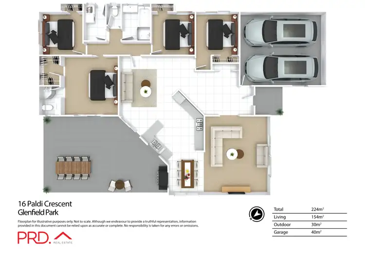 Floorplan of Homely house listing, 16 Paldi Crescent, Glenfield Park NSW 2650