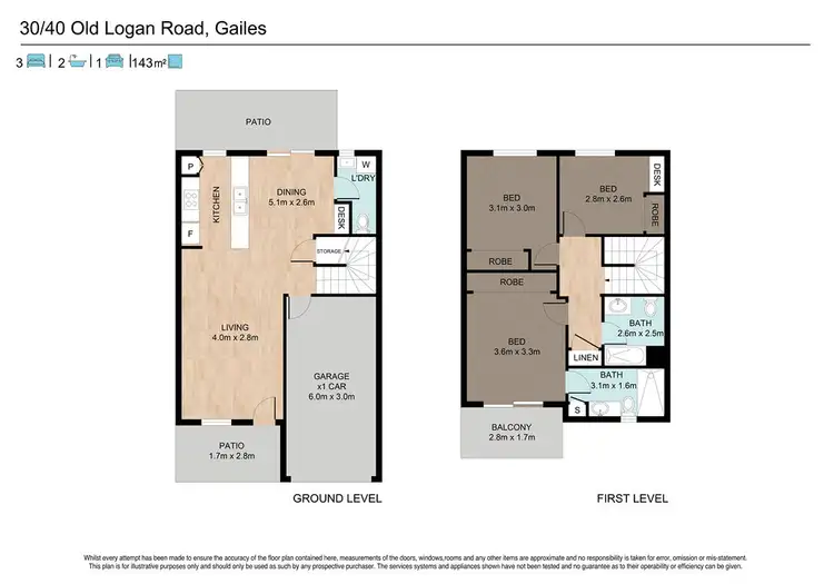 Floorplan of Homely townhouse listing, 30/40 Old Logan Road, Gailes QLD 4300