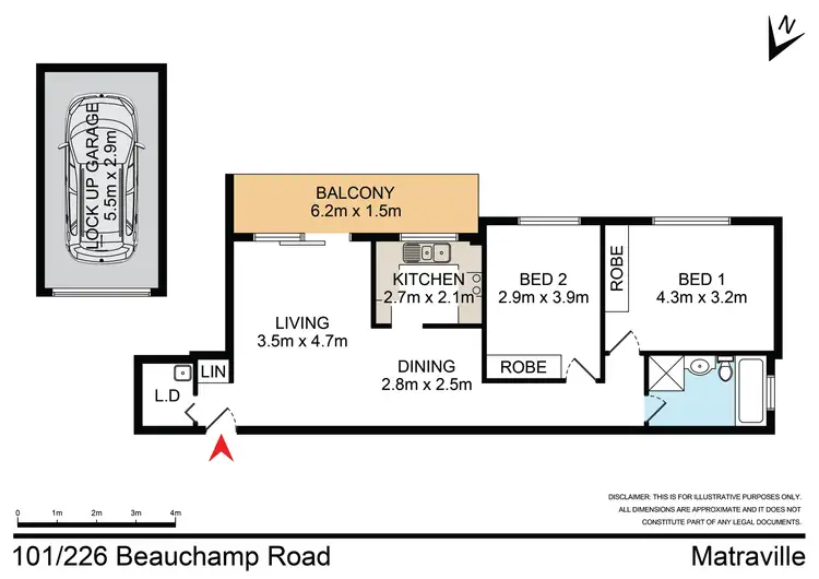 Floorplan of Homely apartment listing, 101/226 Beauchamp Road, Matraville NSW 2036
