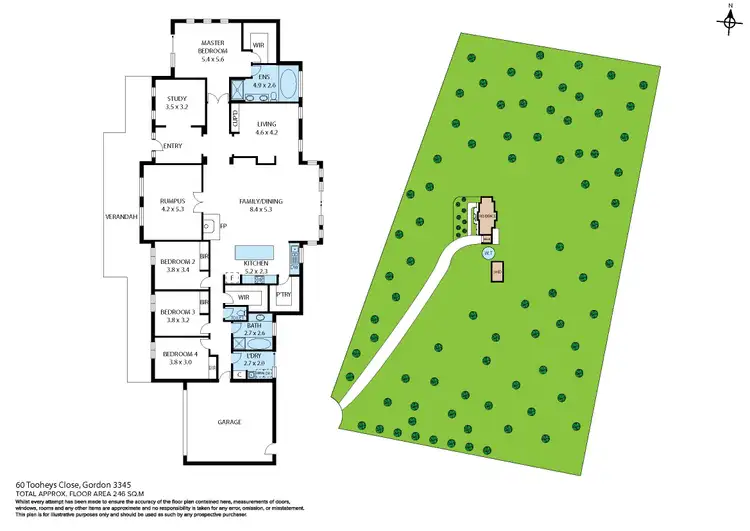 Floorplan of Homely house listing, 60 Tooheys Close, Gordon VIC 3345
